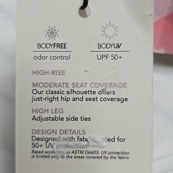 1162 NWT CALIA Women's High Waisted Ruched Side Tie Swim Bottoms - Picture 6 of 6